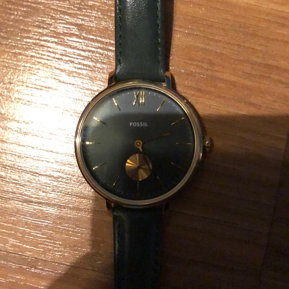 =BRAND NEW= LADIES FOSSIL GREEN LEATHER WATCH - Picture 4 of 4